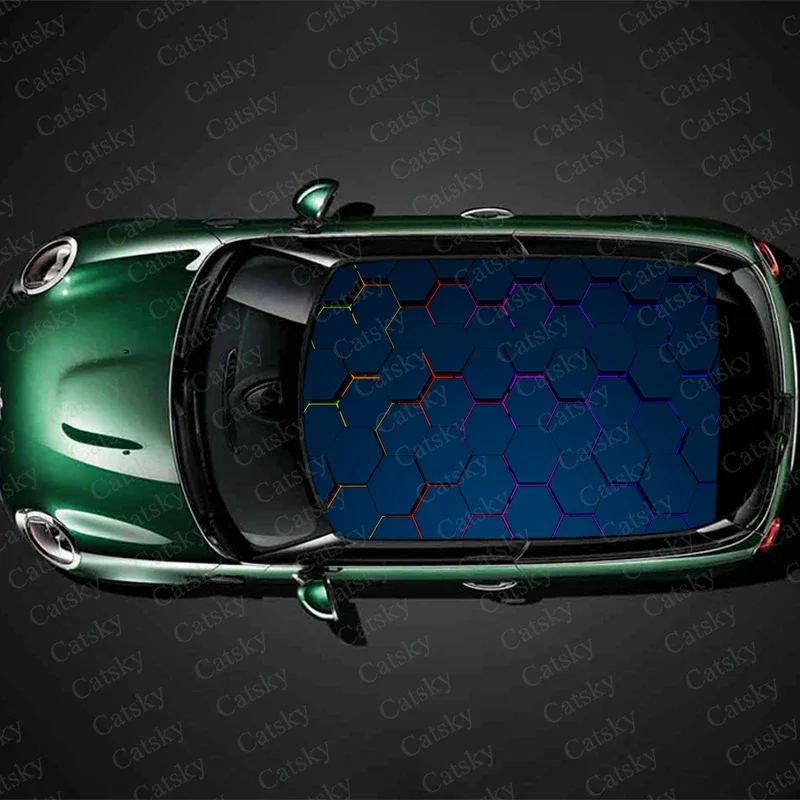 

Сотовые обои, автомобильные наклейки, наклейки, украшение для крыши автомобиля, Солнцезащитная крыша, виниловые наклейки, модифицированные наклейки для автомобиля, наклейки