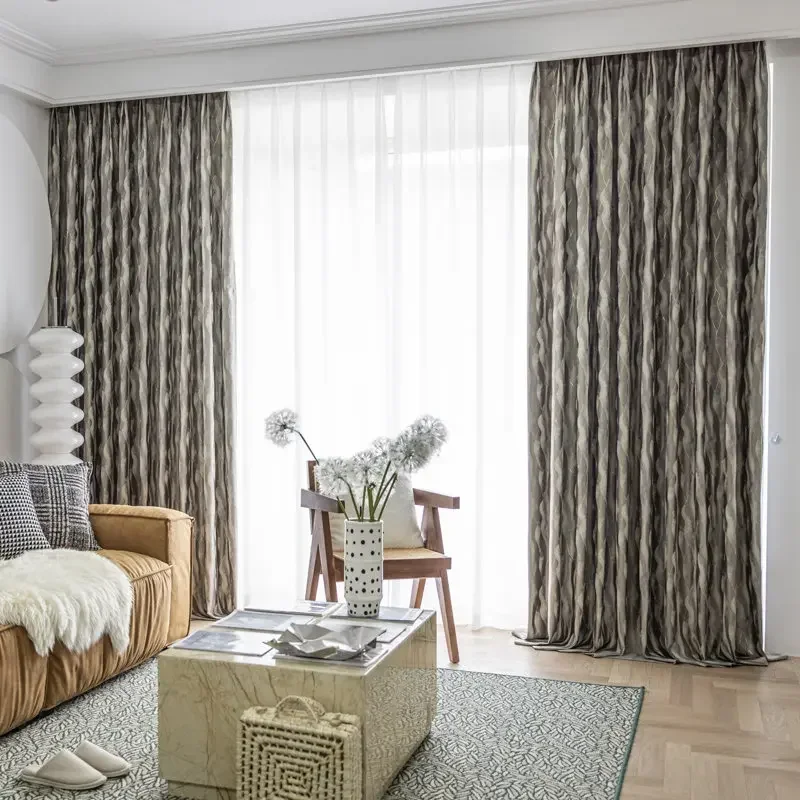 Жаккардовые шторы для гостиной спальни столовой простые американские