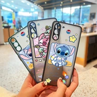 stitch astronaut disney art for samsung s22 s21 ultra s20 fe s10e s10 lite s9 s8 plus frosted translucent matte cover phone case