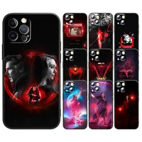 art marvel scarlet witch for apple iphone 13 12 mini 11 xs pro max x xr 8 7 6 plus se 2020 5 black soft tpu capa phone case