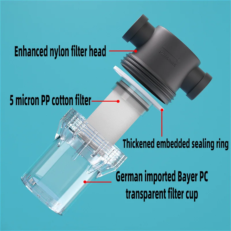 Универсальный фильтр для душа из полипропилена и хлопка