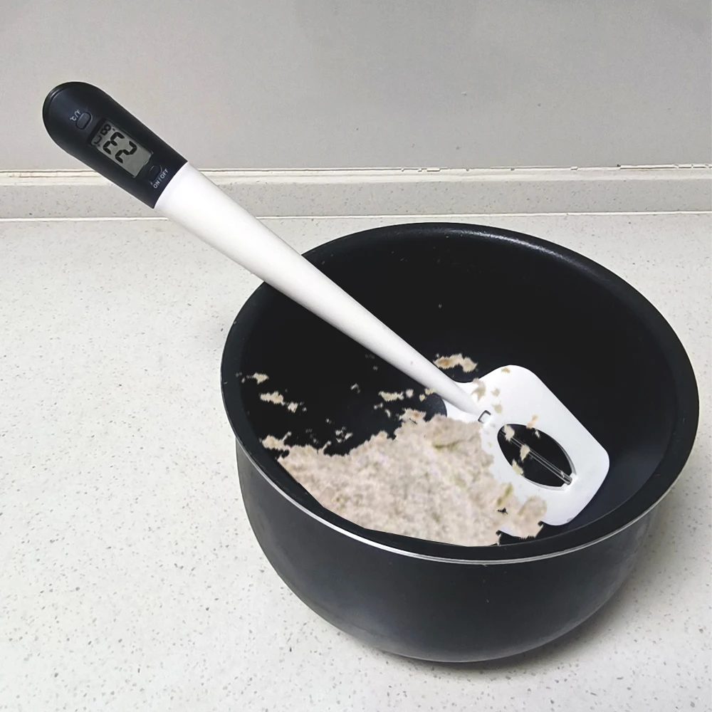 Фото Цифровой термометр с зажимом Мясное масло молоко кофе Температурный прибор  Прибор для измерения температуры Кухонные шоколадные сливки Силиконовый скребок  Хлебные инструменты Скользки для муки  №5