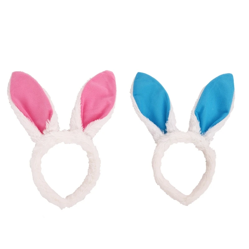 

Soft Plush Bunny Ear Headband Cartoon Rabbit Ears Headdress Easter Hair Hoop