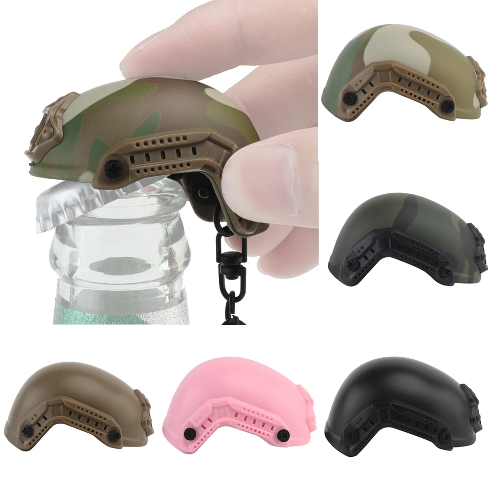 

Tactical Keychain FAST Helmet Shape Beer Bottle Opener Keychain Gift Decorations Bar Tool Kitchen Gadget