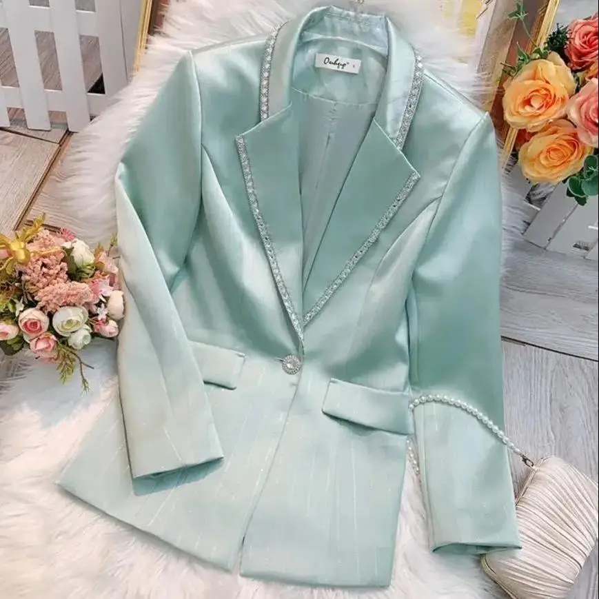 

Women's Coat Spring Autumn New Products 2022 Suit Jackets Female Slim Fit Outerwear High-End Blazer Fashion Overcoat Ladies Tops
