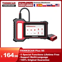 thinkscan plus s6 obd2 scanner ecmtcmabssrs systems 5 resets engine auto code reader touch screen car diagnostic tools