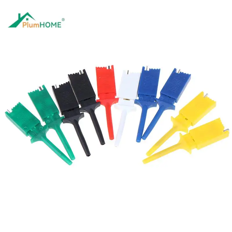 

10 шт. красный черный желтый зеленый синий белый зажим с крючком для испытания для логических анализаторов зажим для проверки логических схе...