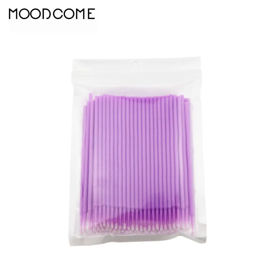 100 шт. миниатюрная кисть для очистки накладных ресниц одноразовые ресницы