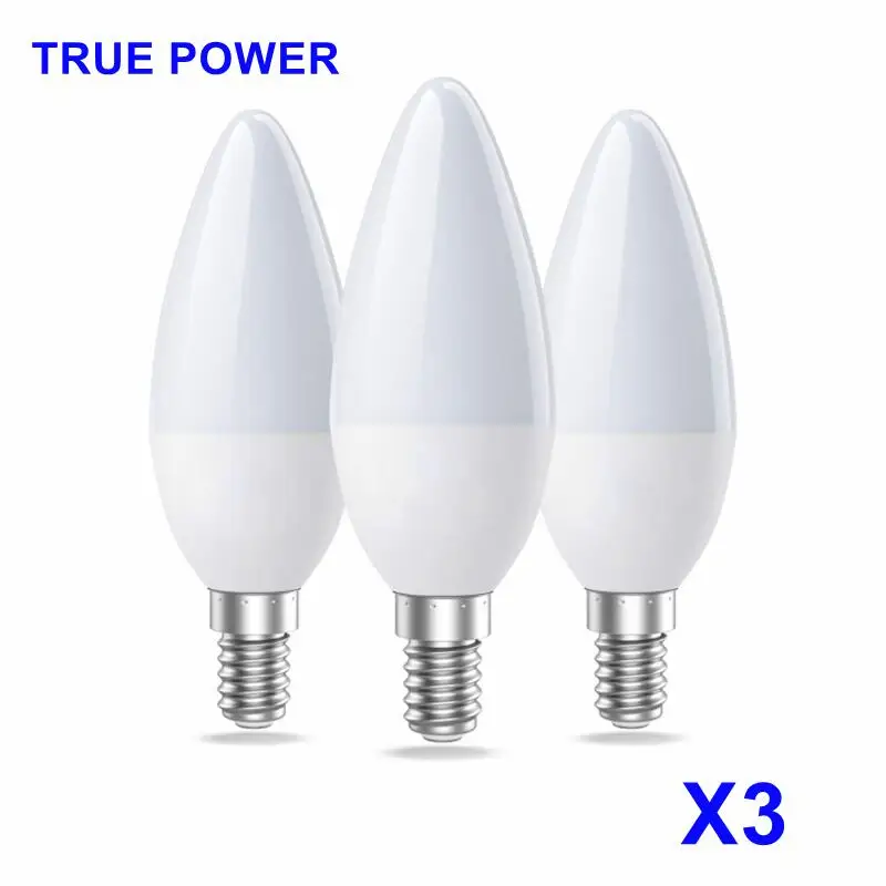 3Pcs 3W 5W 7W  led Light bulb E14 E27 LED Lamp Indoor Warm C