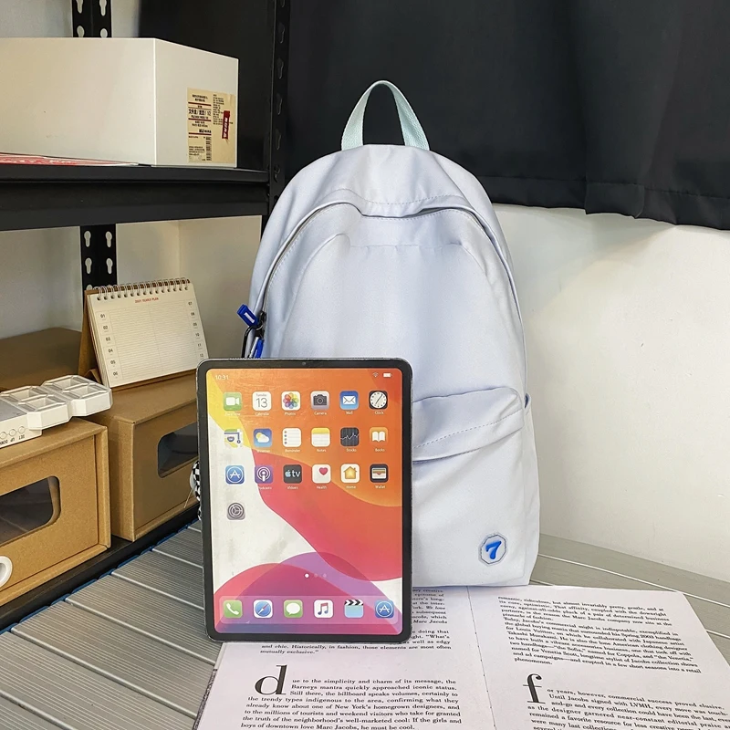 Teenage Girls Simple Casual School Bag Fashion Trendy Versatile Laptop Backpack High School Students Fashion School Bag