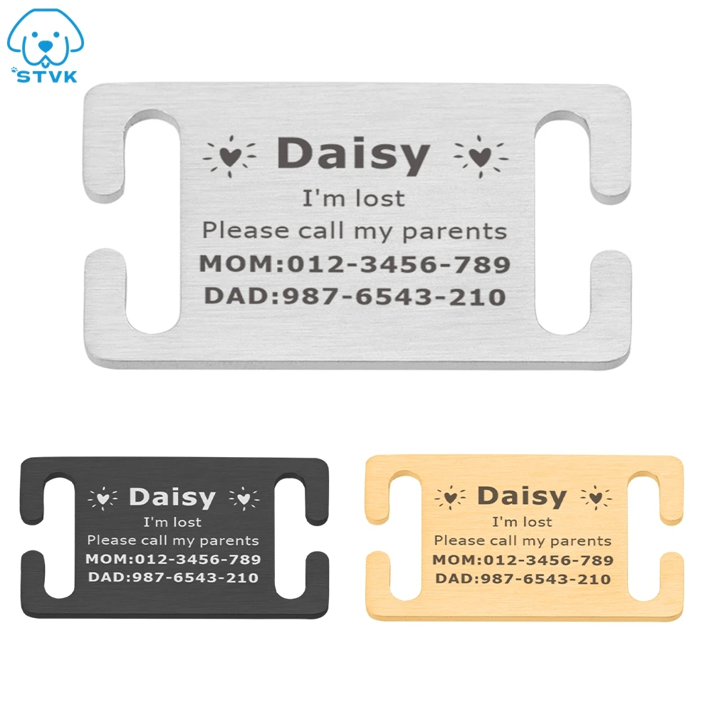 

Dog ID Collar Tag Personalized Name Tags Collar for Pet Dog Supplies Custom Stainless Steel Puppy Collars Tags Pet Accessories