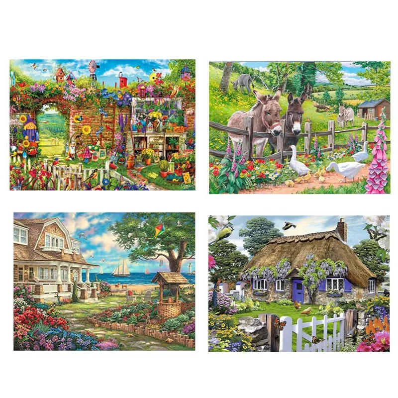 

Adult Kids Diamond Art Painting Gift Kit Round Full Diamond Stand Diamond Art Kit River Animal