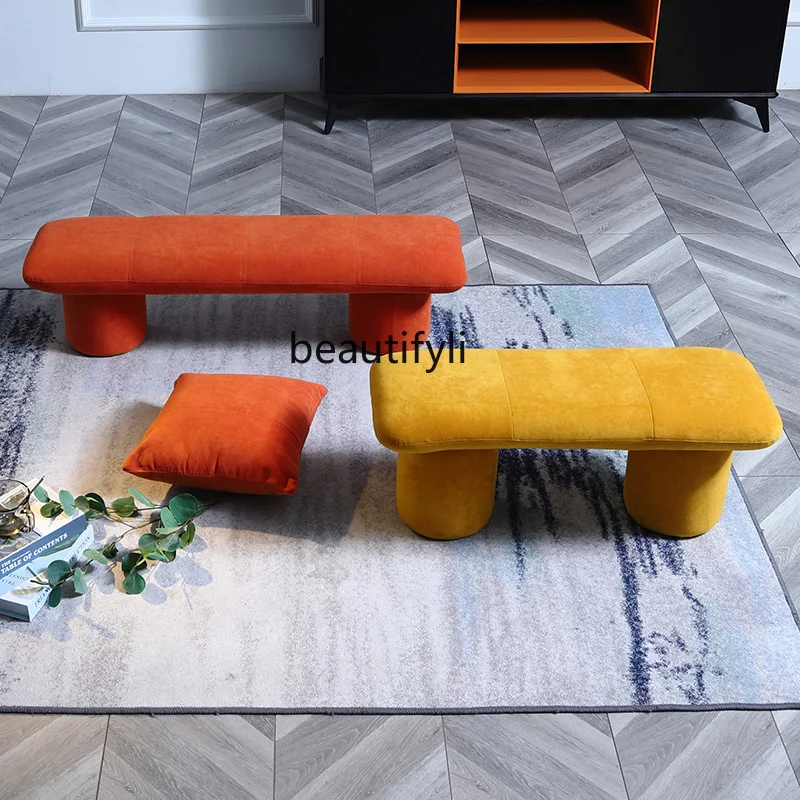 

GY Nordic Bench Creative Shoe Changing Stool Fashion Sofa Stool Solid Wood Long Bench B & B Lying Flat Smart Made