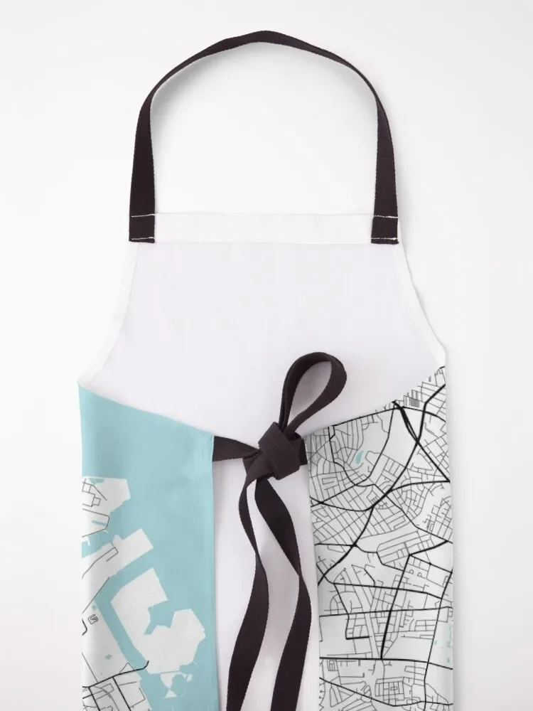 Копенгагенская карта Дании-круглый фартук форма шеф-повара Женский для