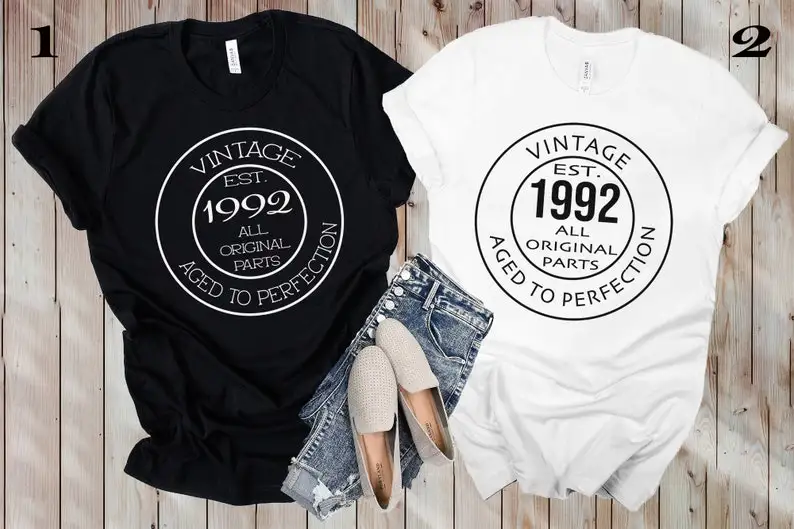 

Vintage 30th birthday Shirt,1992 Shirt Ladies Gift For Her, Daughter, Sister 30th Birthday, Mum Birthday Gift women clothing