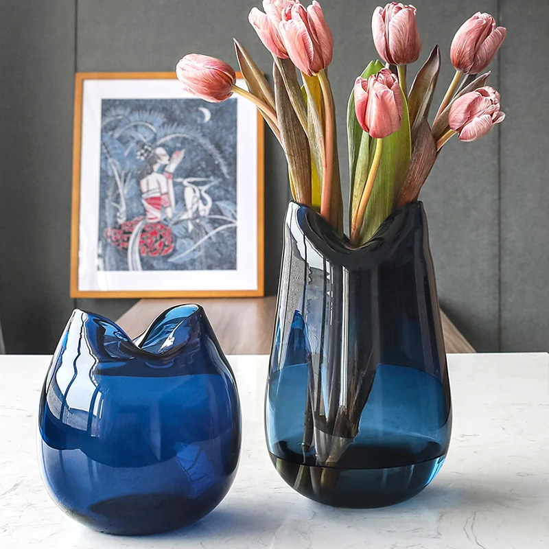 

Modern Mini Hydroponic Vase Black Design Wedding Transparent Vase Cute Scandinavian Flowers Florero Home Decoration LK50HP