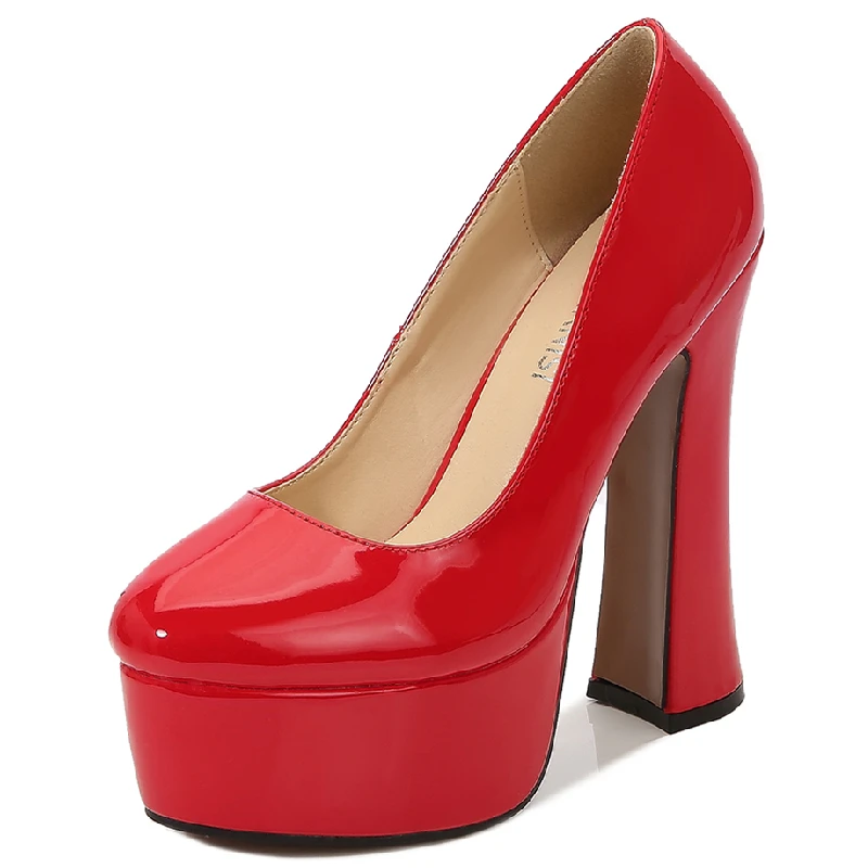 Туфли-лодочки женские на платформе и высоком каблуке элегантные пикантные