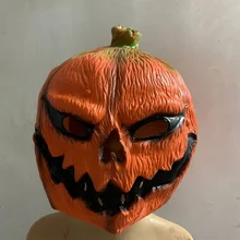 Pumpkin mask Halloween devil ghost cospla latex headgear terror props ghost pumpkin headgear
