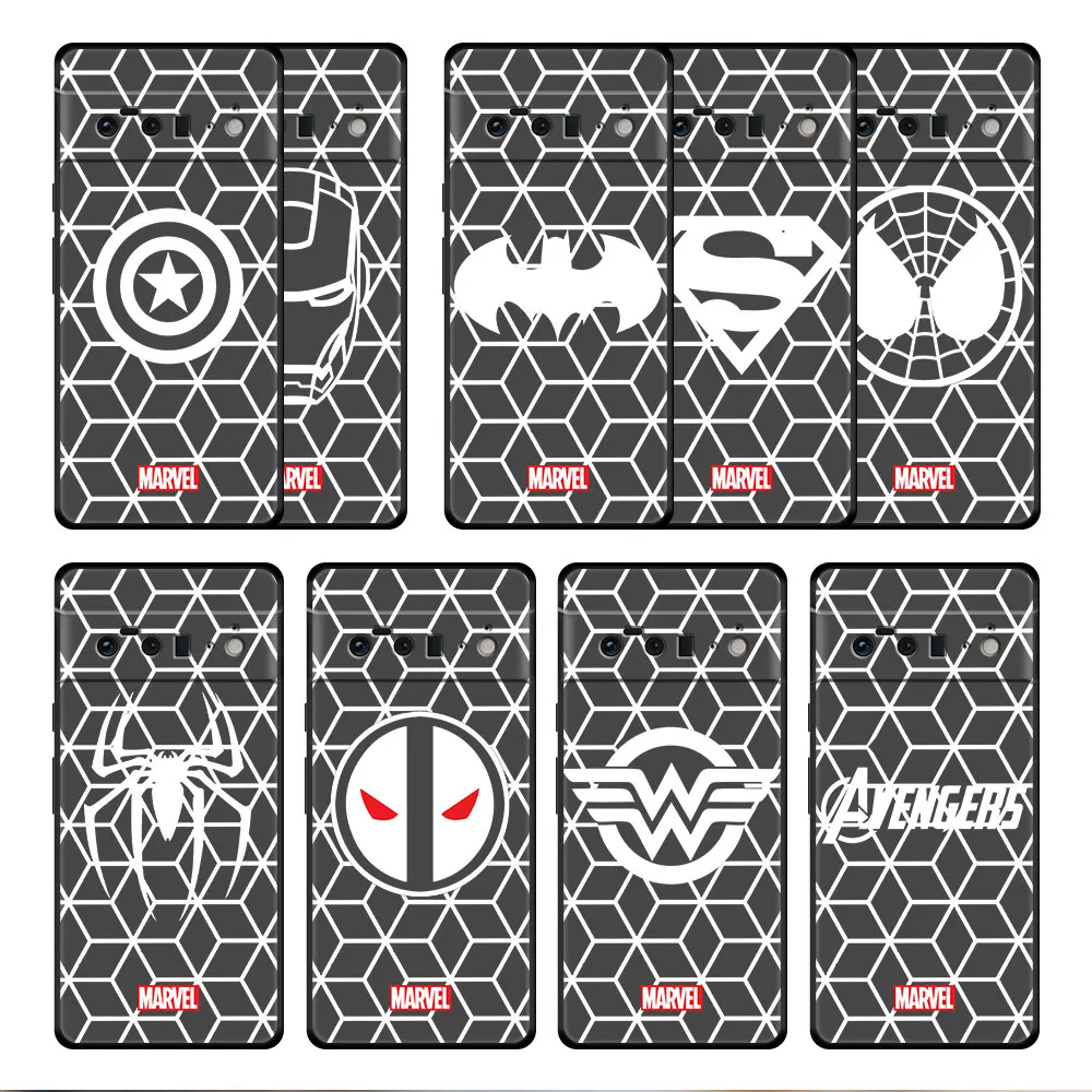 

Marvel Avengers Superhero Logo Shell Capinha Soft Celular Case Funda for Pixel 4a 3 5 4 XL 5a 6 Pro 5G 4XL 3XL 6Pro Pixel4