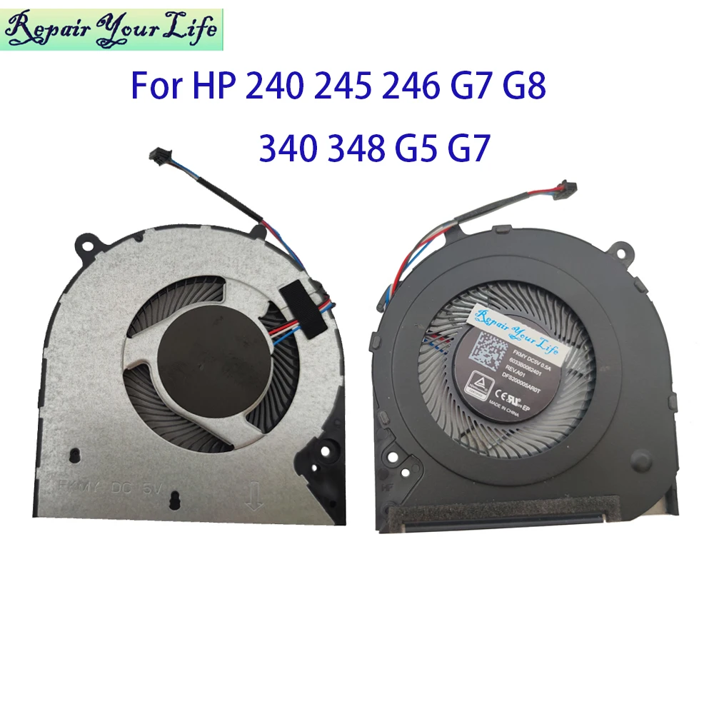 Фото Вентилятор охлаждения процессора ноутбука для HP 240 245 246 G7 G8 300 340 348 G5 TPN-I130 TPN-I135 Кулер Вентиляторы радиатора 6033B 0062401   DFS 200005 AR0T №1