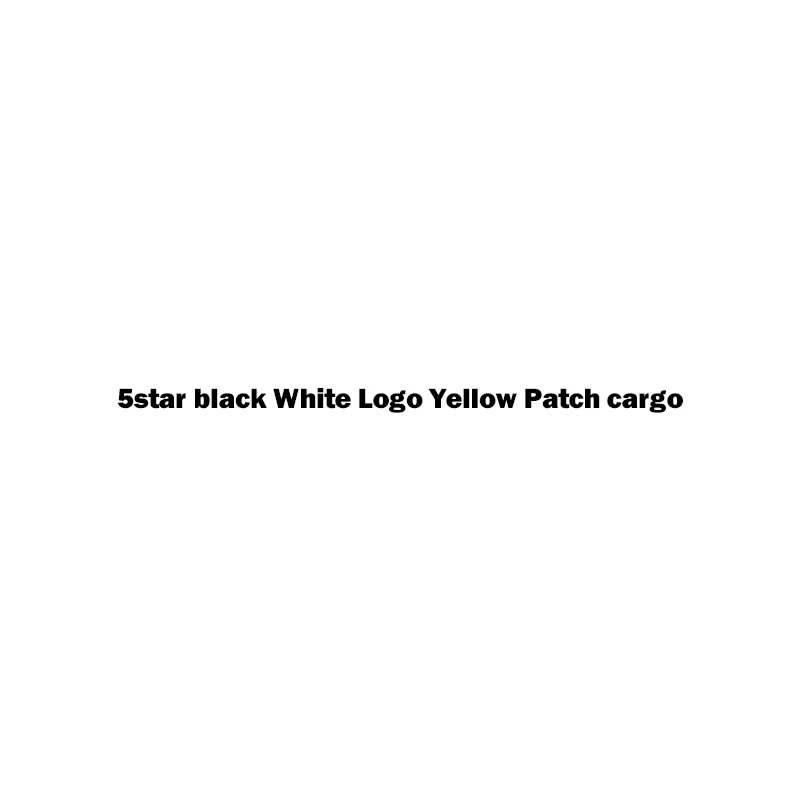 

5star black White Logo Yellow Patch cargo