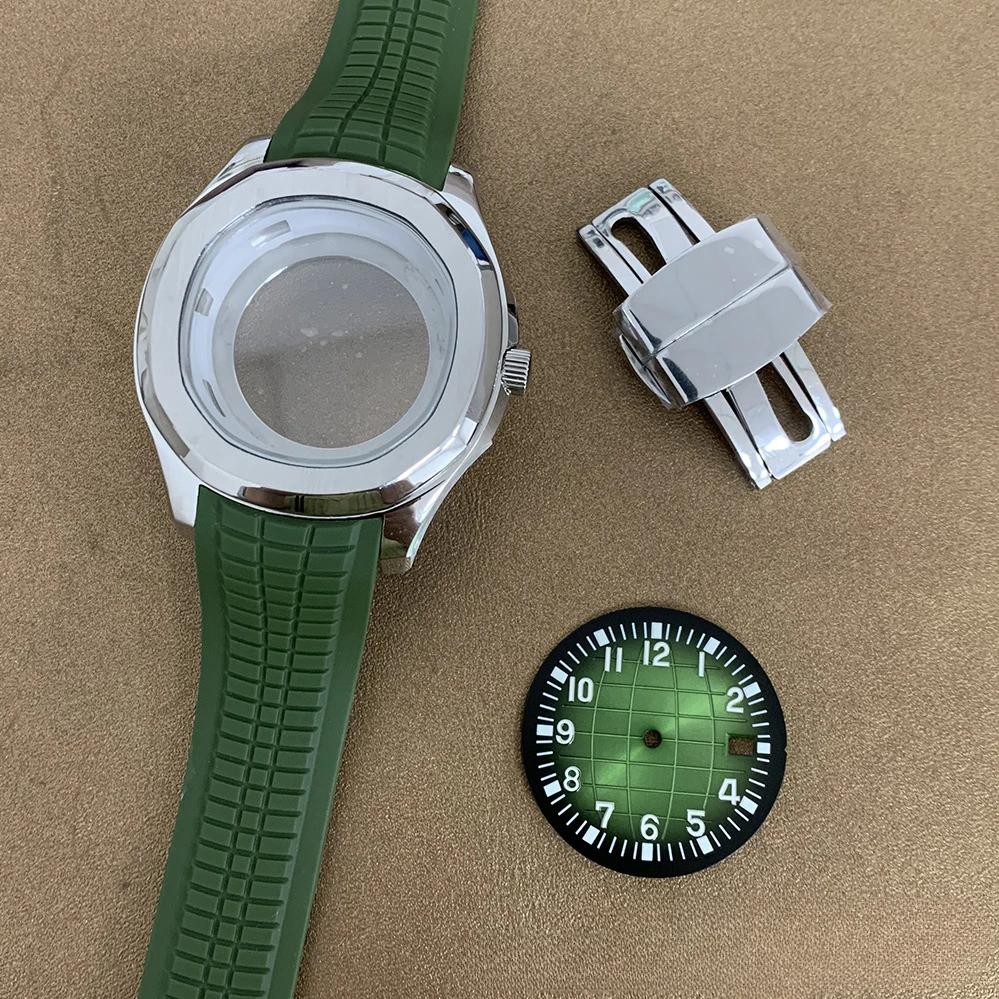 

Ремешок для часов, аксессуары для часов из полипропилена и нержавеющей стали, водонепроницаемый браслет, резиновый ремешок, Мужской силиконовый стальной ремешок NH35, часовой механизм
