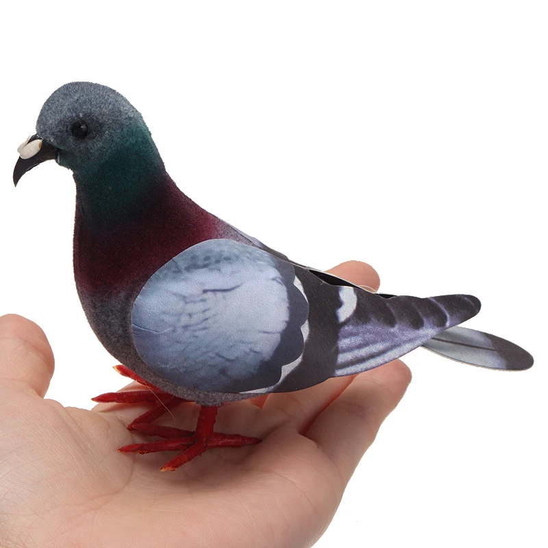 

3 Pcs Simulation Foam Pigeon Artificial Fake Imitation Bird Animal Miniature Decoration Color Random Home Garden Ornament