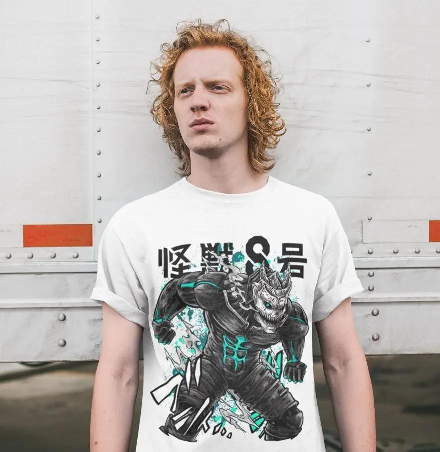 Футболка Kaiju no 8 Мина Широ кайдж подарок манга Лучшая черная футболка с рисунком