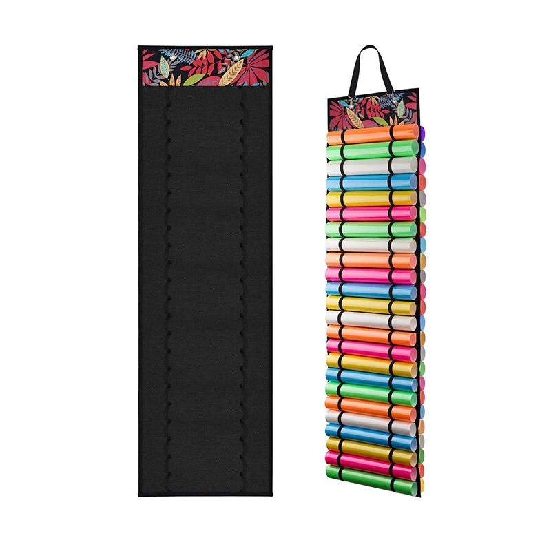 

48-Compartment Double-Sided Wall Mount/Door Hanging Keeper Home Studio Storage For Artwork, Crafts, Gift Wrapping Paper