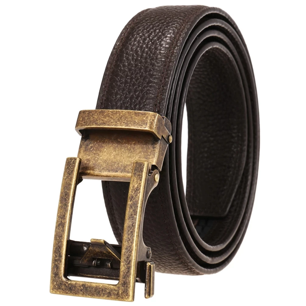 Men's belt automatic buckle belt for men casual business male belt antique leather belt