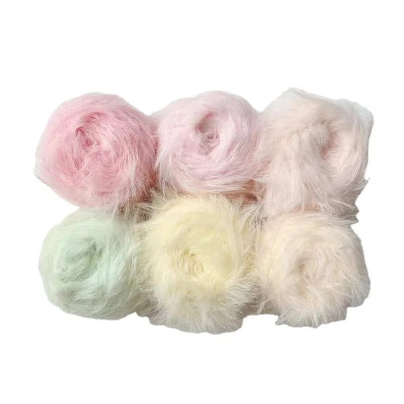

10balls=500grams Super Soft Fur Yarn Chunky Fluffy Faux Mink Fur Threads Eyelash or Crochet Knit Sweater Scarf Carpet Cushion