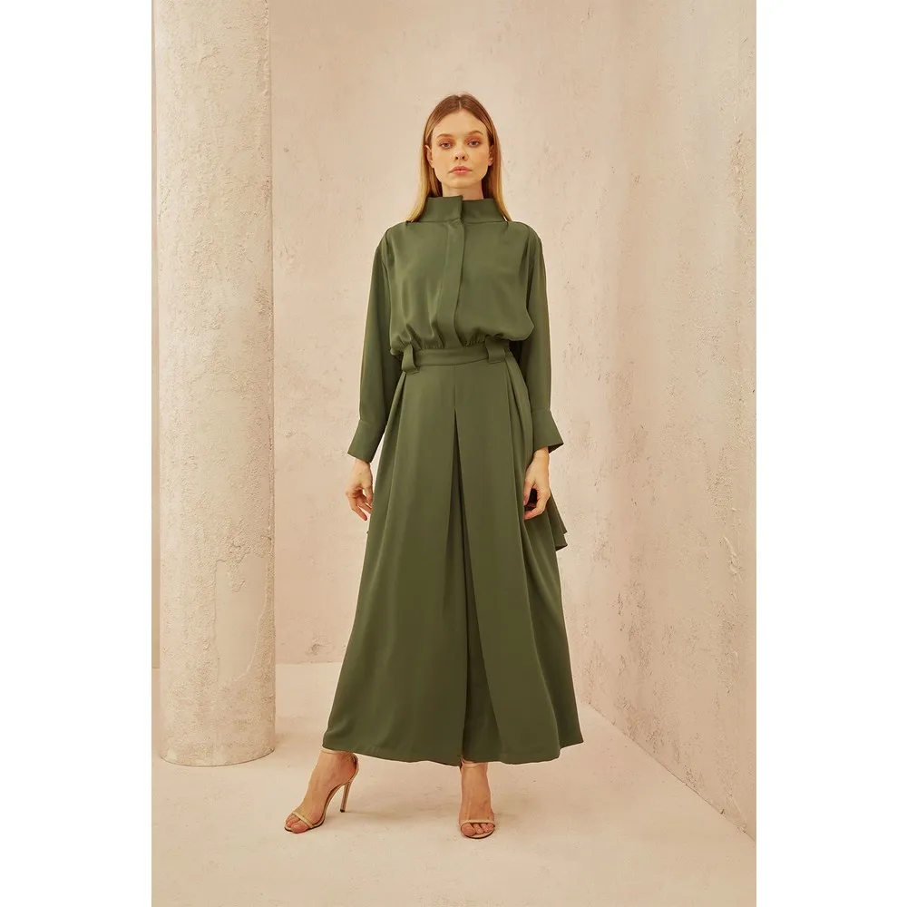 

Terzi̇ Dükkani Monica Crepe Jumpsuit Khaki