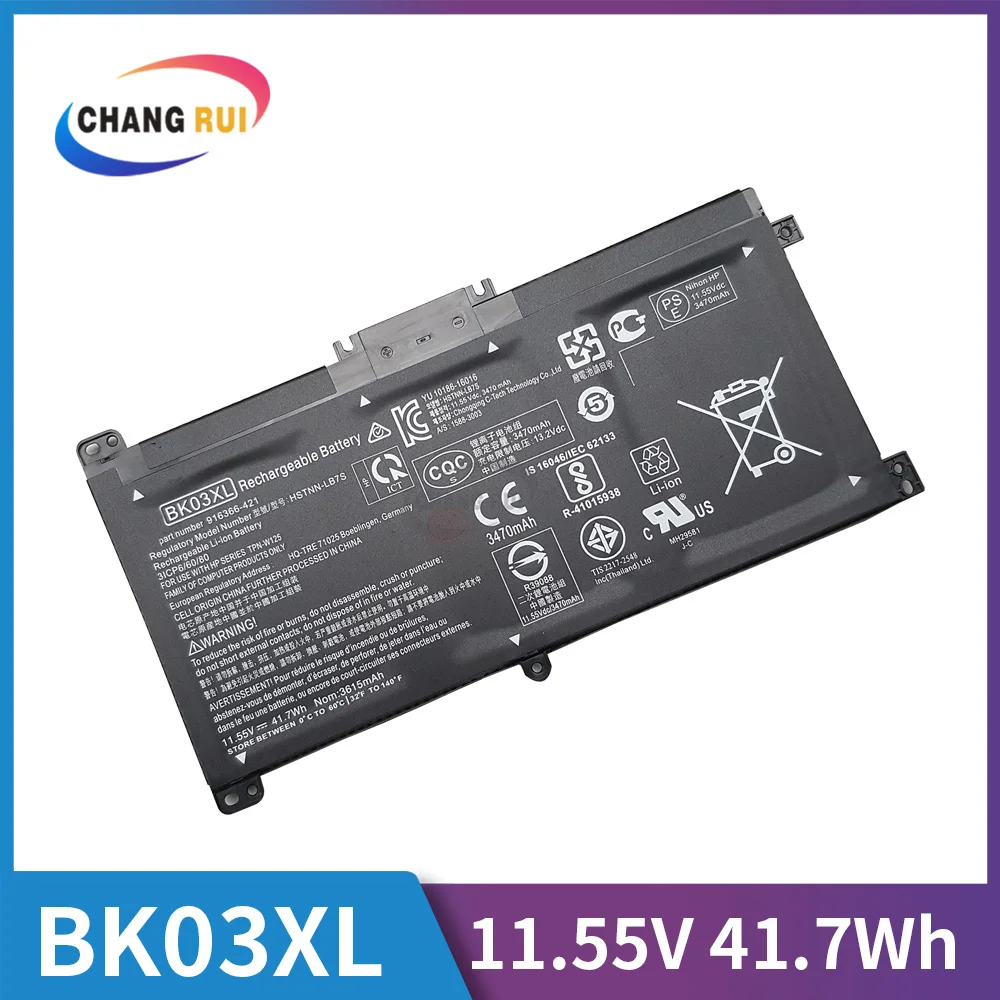 CRO BK03XL 41.7WH 11.55V laptop battery For HP Pavilion X360 14-BA 14-BA008TU 14-BA103TU 14-BA159TX spare rechargeable battery