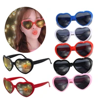party funny glasses watch lights all change to love heart unique diffraction glasses for women men heart sunglasses fans wear
