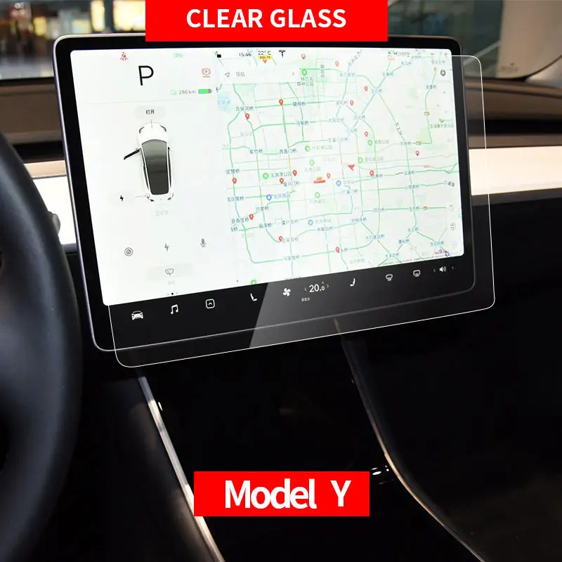 

9H Hardness Tempered Glass Car GPS Navigation Screen Protector for Tesla Model 3 Y X S Center Control Touch Screen Protector
