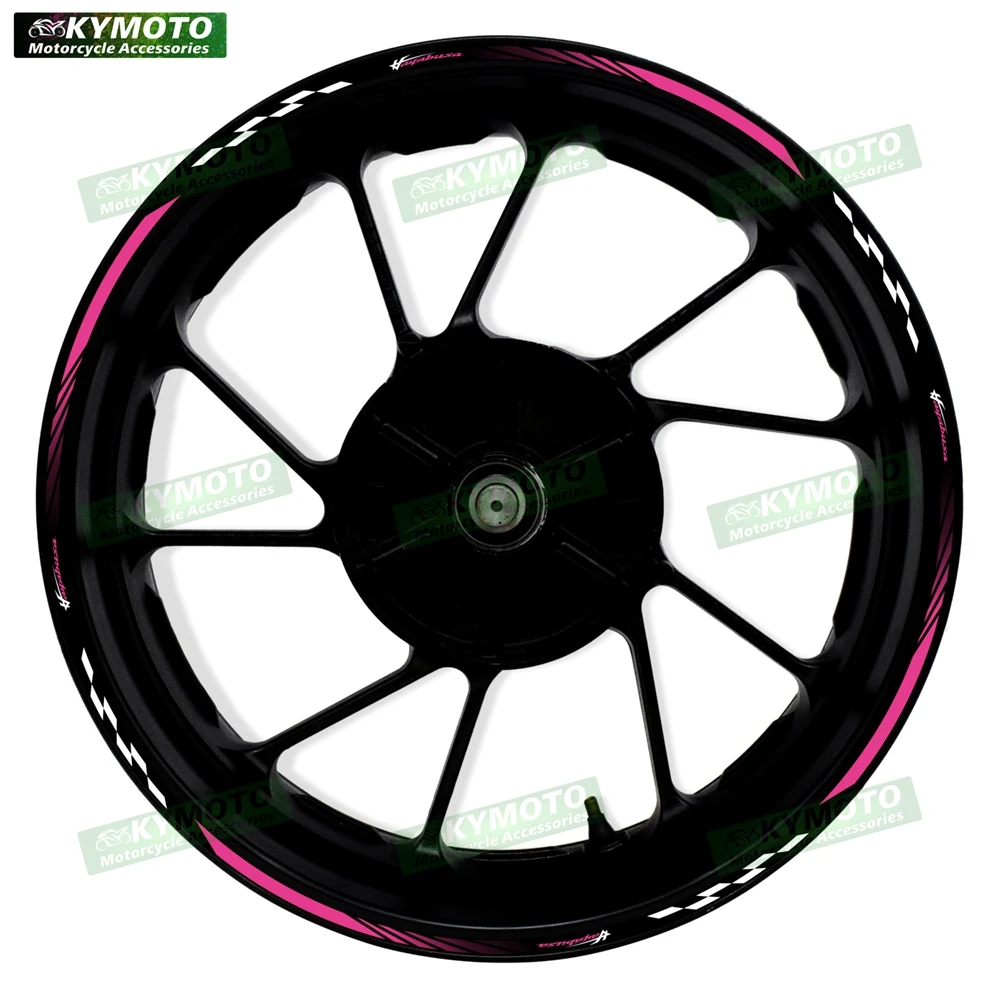 Фото Аксессуары для мотоциклов HAYABUSA GSX1300 R GSX-1300, 17-дюймовые наклейки на передние и задние колеса, модифицированные ступицы, светоотражающие наклейки №3