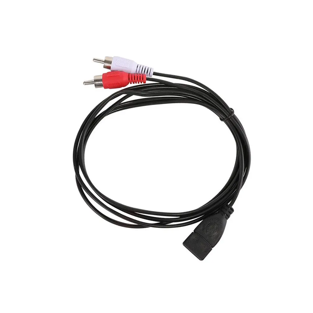 

1,5 м/5 футов USB a Разъем «мама» к 2 RCA штекеру удлинитель аудио-видео шнур Стандартные смарт-устройства комплект 1 ONLENY