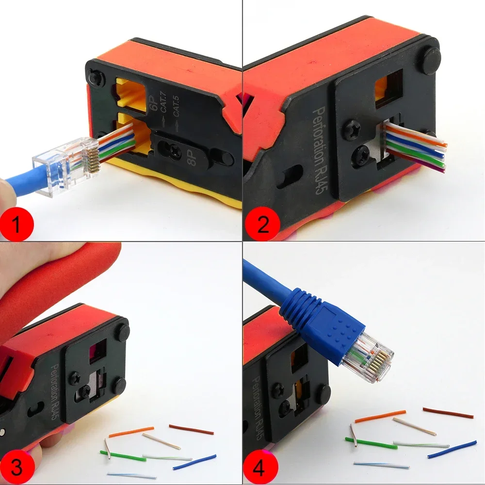 Обжимные колпачки для кабеля устройство зачистки ethernet оснастка 50u cat7 CAT6A CAT7 CAT8