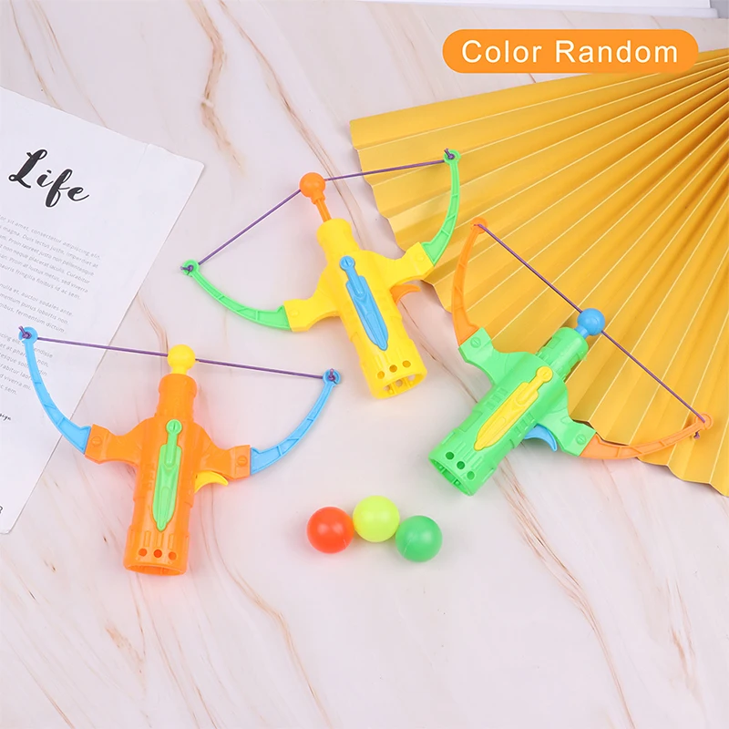 

Outdoor Sports Table Tennis Gun Plastic Ball Slingshot Game Random Color Shooting Toy Arrow Style Bow Archery For Children Gifts