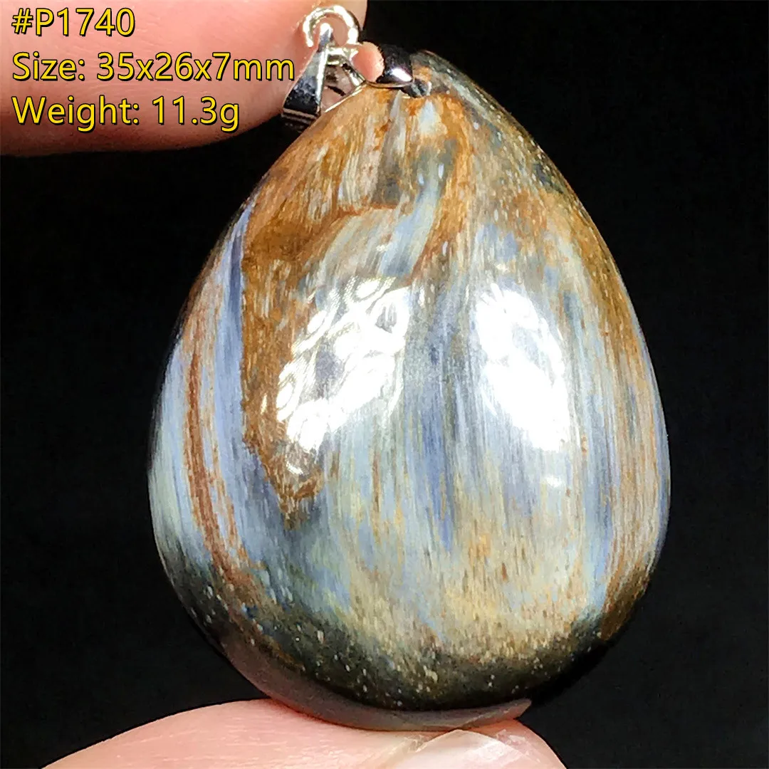 Подвеска из натурального синего пьестерсита для женщин мужчин красивый подарок