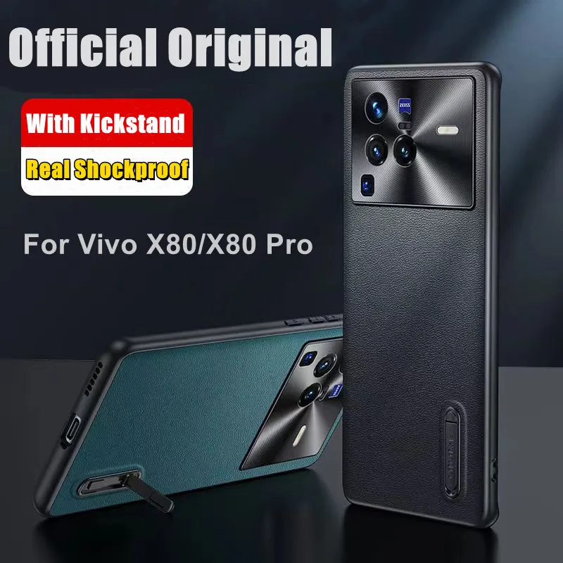 

Роскошный кожаный складной чехол-подставка для Vivo X80 X70 X60 Pro, Ультратонкий защитный чехол для объектива камеры, мягкий чехол из ТПУ для Vivo X80 ...