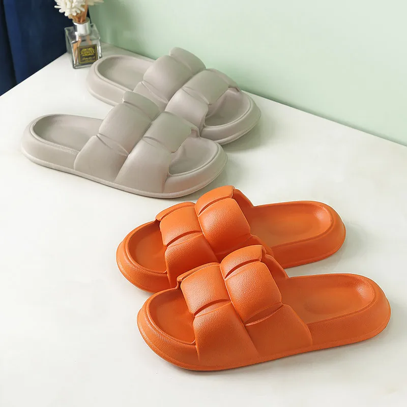 Summer Men Women Home Slippers Couples Non-Slip EVA Bathroom Shoes Indoor Bathing Soft Sole Beach Sandals Flip Flops