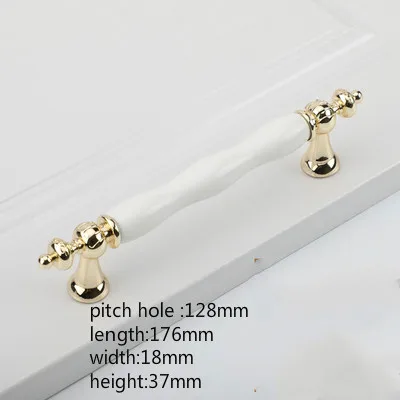 Керамические ручки для шкафов, золотые