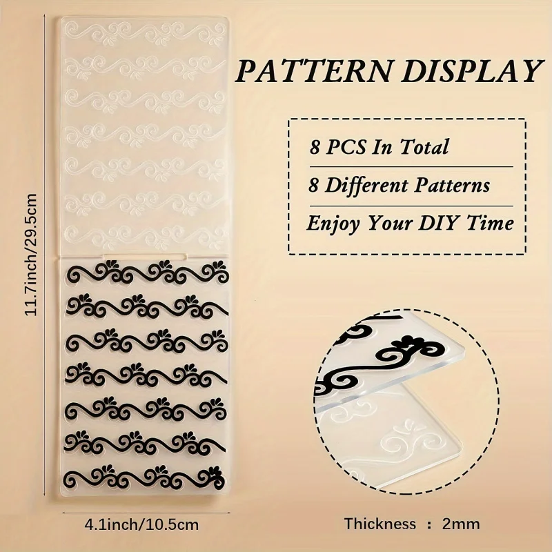 8 шт. шаблоны для тиснения бумаги и карточек