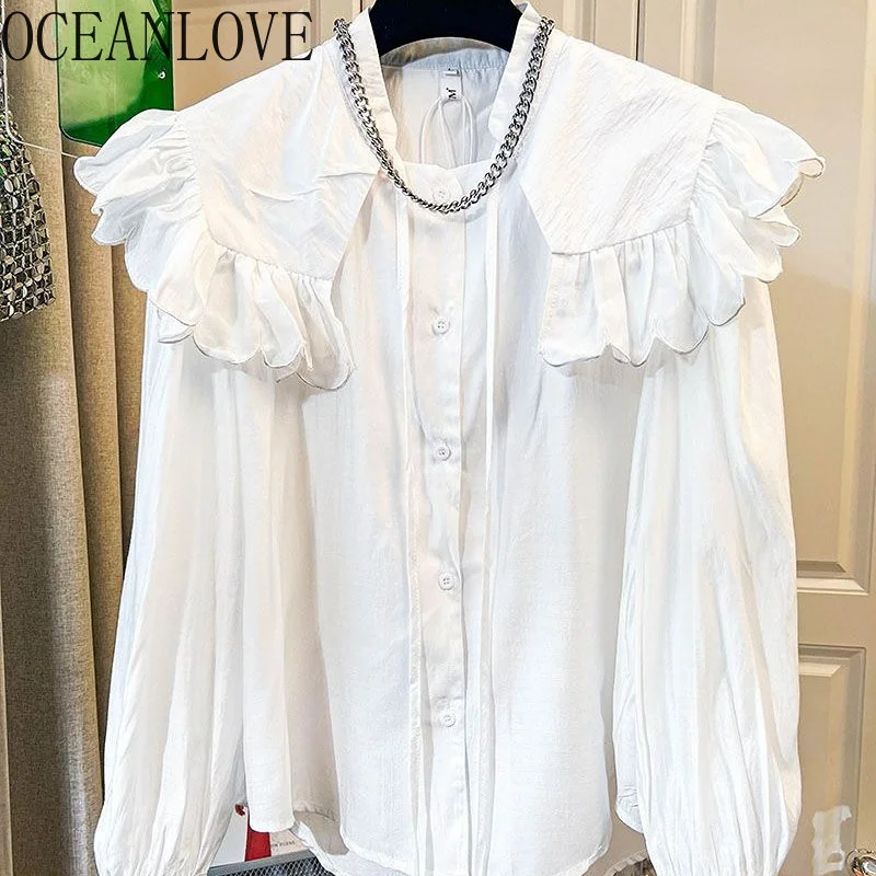 

Rules Blouses Women Tops Long Sleeve Solid Spring Summer Blusas Mujer Korean ashion Sweet Elegant Shirts Loose