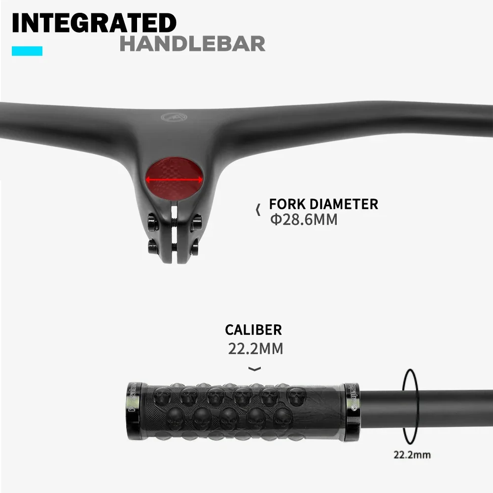 Встроенный карбоновый руль ROVAL MTB T1000 2024 28 6 мм 10 градусов вынос 70/80/90/100