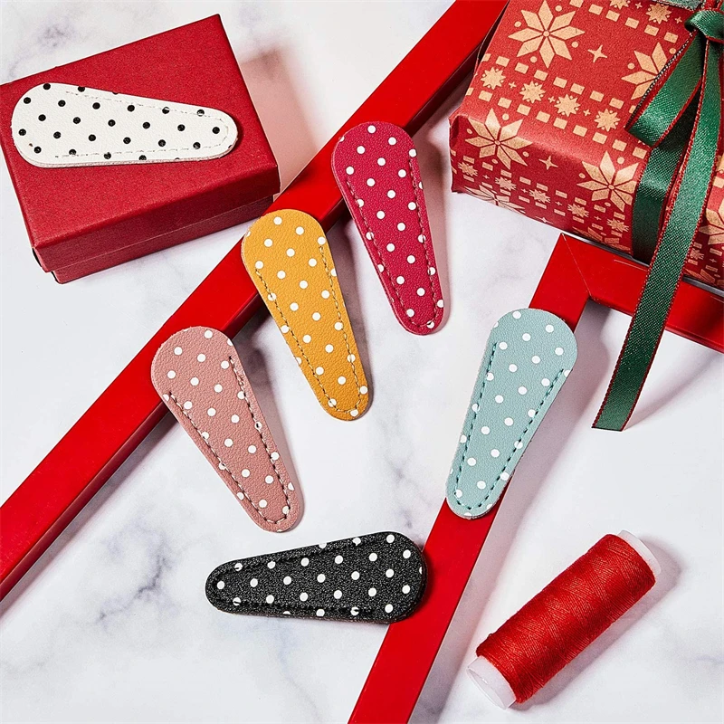 1 шт. защитные чехлы для ножниц из искусственной кожи с точечным принтом чехол