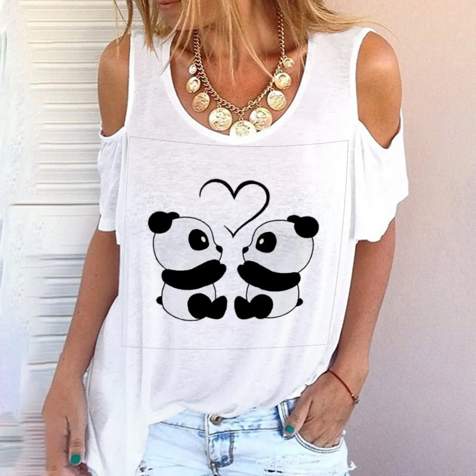 

2022 New Summer Fashion Women's T-Shirt Dog Cat Animal Short Sleeve Harajuku T-Shirt Women's Tops Women's Tops T-Shirts