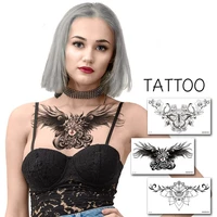 temporary tattoos flowers dragonfly butterfly birds sexy chest body decorations waterproof stickers body art fake tattoos decals