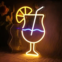 ineonlife lemon cup neon sign led wall hanging acrylic club drink restaurant bar shop party aesthetic room home wall decor gift